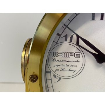 RARO BAROMETRO NAUTICO VINTAGE Chronometerwerke WEMPE Hamburg OTTONE FUNZIONANTE
