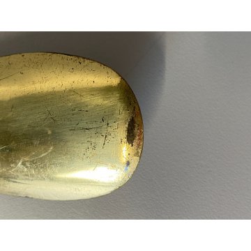 CALZASCARPE VINTAGE OTTONE LUCIDO ANTICATO IMPUGNATURA STAFFA CALZOLAIO '900