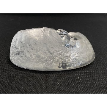 SCULTURA CRISTALLO VINTAGE CIVETTA GUFO DESIGN Mats Jonasson 10x3cm/h SVEZIA '80