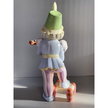 SCULTURA MAIOLICA La Freccia Tosin ROMANITICO FUTURISTA BIMBO PAGGIO MUSICO '900