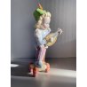 SCULTURA MAIOLICA La Freccia Tosin ROMANITICO FUTURISTA BIMBO PAGGIO MUSICO '900