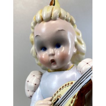 SCULTURA MAIOLICA La Freccia Tosin ROMANITICO FUTURISTA BIMBO PAGGIO MUSICO '900