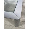 TAVOLINO SALOTTO Sergio Mazza ANNI 70 Cinova ACCIAIO CROMATO VETRO TABLE DESIGN