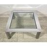TAVOLINO SALOTTO Sergio Mazza ANNI 70 Cinova ACCIAIO CROMATO VETRO TABLE DESIGN