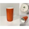 VASO CERAMICA CILINDRICO DESIGN Richard Ginori  ARANCIONE ø 8 x 15,5 cm/h '70s