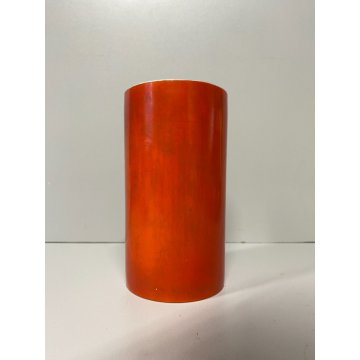 VASO CERAMICA CILINDRICO DESIGN Richard Ginori  ARANCIONE ø 8 x 15,5 cm/h '70s