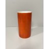 VASO CERAMICA CILINDRICO DESIGN Richard Ginori  ARANCIONE ø 8 x 15,5 cm/h '70s