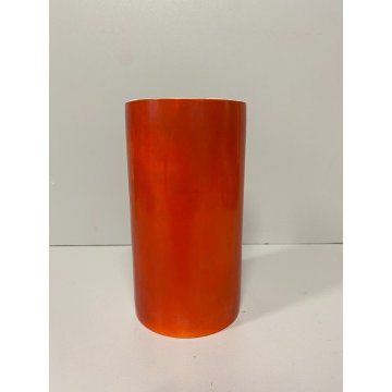 VASO CERAMICA CILINDRICO DESIGN Richard Ginori  ARANCIONE ø 8 x 15,5 cm/h '70s