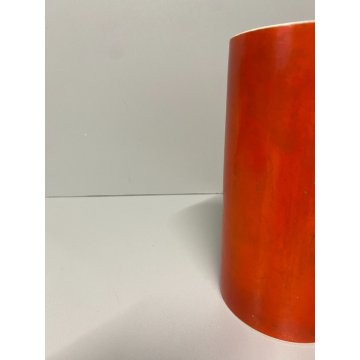 VASO CERAMICA CILINDRICO DESIGN Richard Ginori  ARANCIONE ø 8 x 15,5 cm/h '70s