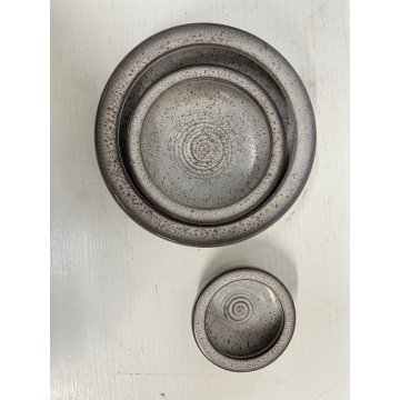 SET 3 CIOTOLE GRES CERAMICA Nove DESIGN Alessio Tasca MINIMALISTA ø 9/12/17cm CA