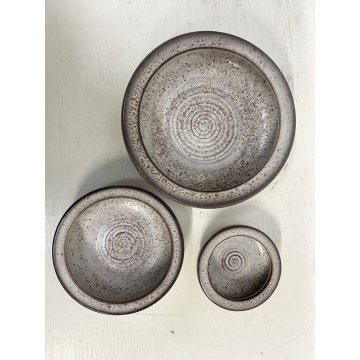 SET 3 CIOTOLE GRES CERAMICA Nove DESIGN Alessio Tasca MINIMALISTA ø 9/12/17cm CA