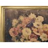 ANTICO QUADRO DIPINTO ACQUERELLO G. Lentini EPOCA 1937 NATURA MORTA vaso fiori
