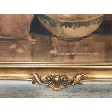 ANTICO QUADRO DIPINTO ACQUERELLO G. Lentini EPOCA 1937 NATURA MORTA vaso fiori