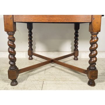 ANTICO TAVOLO PRANZO ALLUNGABILE A TIRO LEGNO 1800 LUIGI FILIPPO TABLE ROCCHETTO