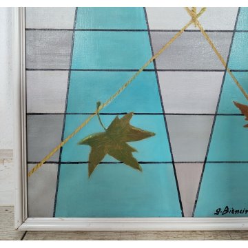 QUADRO ASTRATTO DESIGN Josuè Biancini ARONA Totale Eco Umanologia ACRILICO TELA