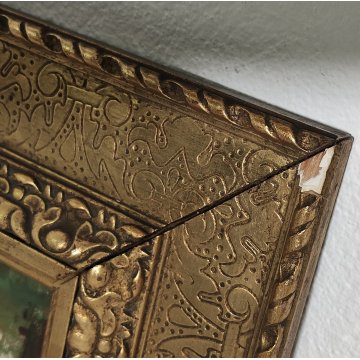 ANTICO QUADRO DIPINTO P. Guidi OLIO TAVOLA epoca XX sec PAESAGGIO Piazza Mercato