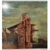 ANTICO QUADRO DIPINTO olio tavola EPOCA 1933 PAESAGGIO veduta CASTELLO MARE ALBA