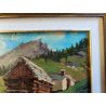 ANTICO QUADRO DIPINTO Pino Pessina Da Castanedo PAESAGGIO Alpe Devero BAITA