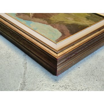 ANTICO QUADRO DIPINTO Pino Pessina Da Castanedo PAESAGGIO Alpe Devero BAITA