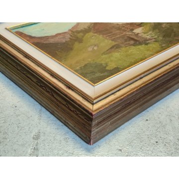 ANTICO QUADRO DIPINTO Pino Pessina Da Castanedo PAESAGGIO Alpe Devero BAITA