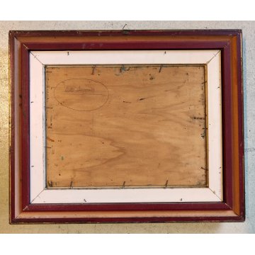 ANTICO QUADRO DIPINTO Pino Pessina Da Castanedo PAESAGGIO Alpe Devero BAITA