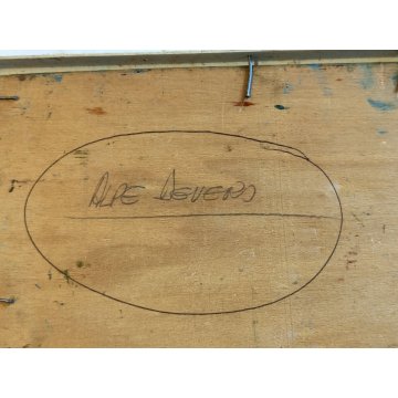 ANTICO QUADRO DIPINTO Pino Pessina Da Castanedo PAESAGGIO Alpe Devero BAITA