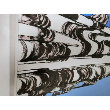 DIPINTO ASTRATTO OLIO su TELA Ferdinando Chevrier FRAMMENTI 1983 Design Forme