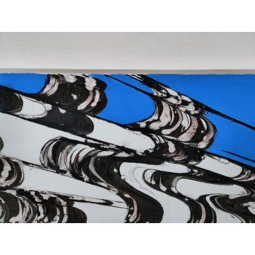 DIPINTO ASTRATTO OLIO su TELA Ferdinando Chevrier FRAMMENTI 1983 Design Forme