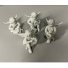 set 4 ANGELI MUSICANTI ROSENTHAL bisquit bianco opaco porcellana PUTTI SUONATORI