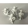set 4 ANGELI MUSICANTI ROSENTHAL bisquit bianco opaco porcellana PUTTI SUONATORI