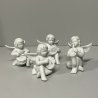 set 4 ANGELI MUSICANTI ROSENTHAL bisquit bianco opaco porcellana PUTTI SUONATORI