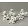 set 4 ANGELI MUSICANTI ROSENTHAL bisquit bianco opaco porcellana PUTTI SUONATORI