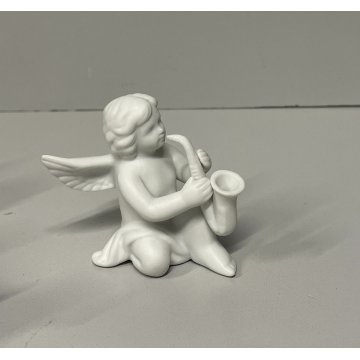 set 4 ANGELI MUSICANTI ROSENTHAL bisquit bianco opaco porcellana PUTTI SUONATORI