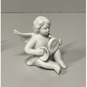 set 4 ANGELI MUSICANTI ROSENTHAL bisquit bianco opaco porcellana PUTTI SUONATORI