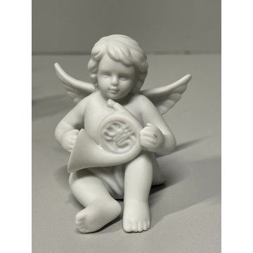 set 4 ANGELI MUSICANTI ROSENTHAL bisquit bianco opaco porcellana PUTTI SUONATORI