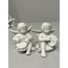 set 4 ANGELI MUSICANTI ROSENTHAL bisquit bianco opaco porcellana PUTTI SUONATORI
