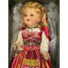 grande ANTICA BAMBOLA COSTUME folclore PORTOGALLO h 50 cm FOLK DOLL Poupé