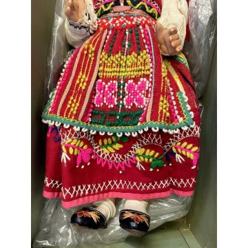 grande ANTICA BAMBOLA COSTUME folclore PORTOGALLO h 50 cm FOLK DOLL Poupé