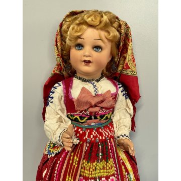 grande ANTICA BAMBOLA COSTUME folclore PORTOGALLO h 50 cm FOLK DOLL Poupé
