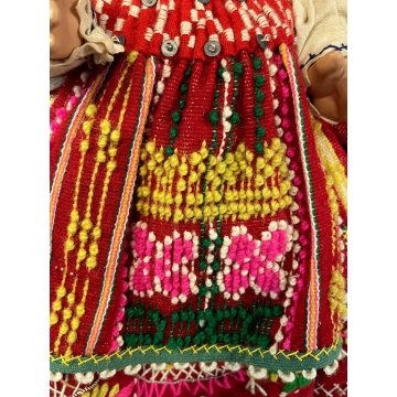 grande ANTICA BAMBOLA COSTUME folclore PORTOGALLO h 50 cm FOLK DOLL Poupé