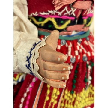 grande ANTICA BAMBOLA COSTUME folclore PORTOGALLO h 50 cm FOLK DOLL Poupé