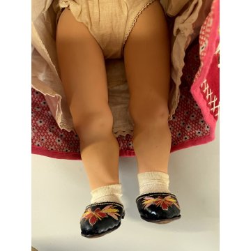 grande ANTICA BAMBOLA COSTUME folclore PORTOGALLO h 50 cm FOLK DOLL Poupé