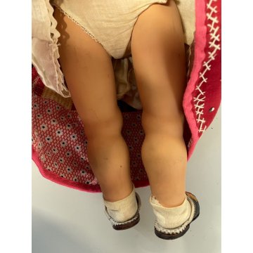 grande ANTICA BAMBOLA COSTUME folclore PORTOGALLO h 50 cm FOLK DOLL Poupé