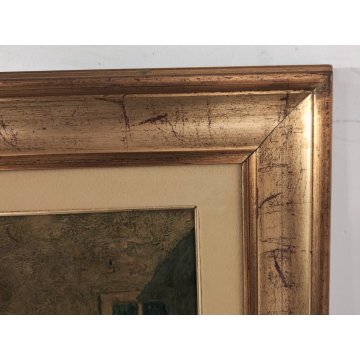 ANTICO QUADRO DIPINTO Rodolfo Paoletti 800 PAESAGGIO LAGUNA Venezia GONDOLA