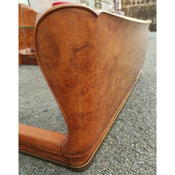 ANTICO LETTO MATRIONIALE Art Déco RADICA 1950 DESIGN Osvaldo Borsani 2 COMODINI