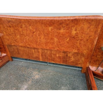 ANTICO LETTO MATRIONIALE Art Déco RADICA 1950 DESIGN Osvaldo Borsani 2 COMODINI