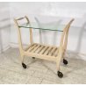 CARRELLO BAR DESIGN VINTAGE ANNI 50 LEGNO VETRO CARRELLINO ROTELLE VASSOIO