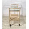 CARRELLO BAR DESIGN VINTAGE ANNI 50 LEGNO VETRO CARRELLINO ROTELLE VASSOIO