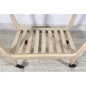 CARRELLO BAR DESIGN VINTAGE ANNI 50 LEGNO VETRO CARRELLINO ROTELLE VASSOIO