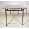ANTICO TAVOLO SCRITTOIO PALISSANDRO SCRIVANIA FERRO DESIGN ANNI 70 TABLE SALA